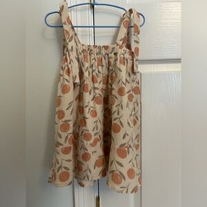 Rylee + Cru Floral Cream and Orange Dress